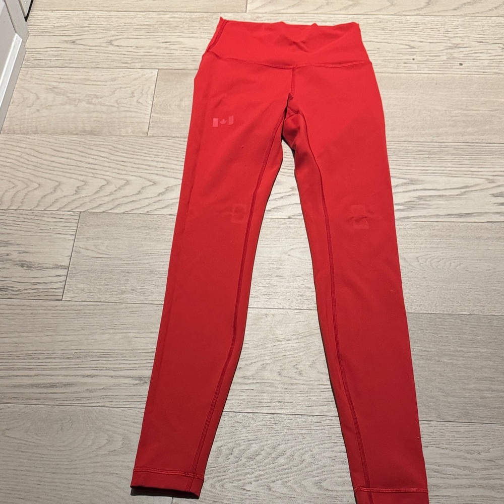 lululemon athletica Bold Red Leggings COC Olympic edition Wunder Train 4